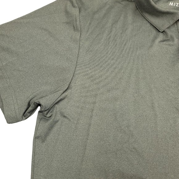 MIZZEN + MAIN Mens L Shirt Polo Performance Golf Gray Short Sleeve Capital One‎ - Picture 5 of 11
